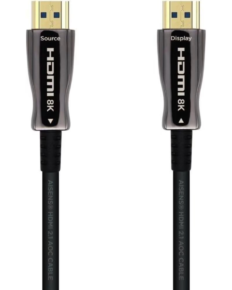 AISENS Cable HDMI 2 1 AOC 8K A153-0518- HDMI Macho - HDMI Macho- 25m- Negro