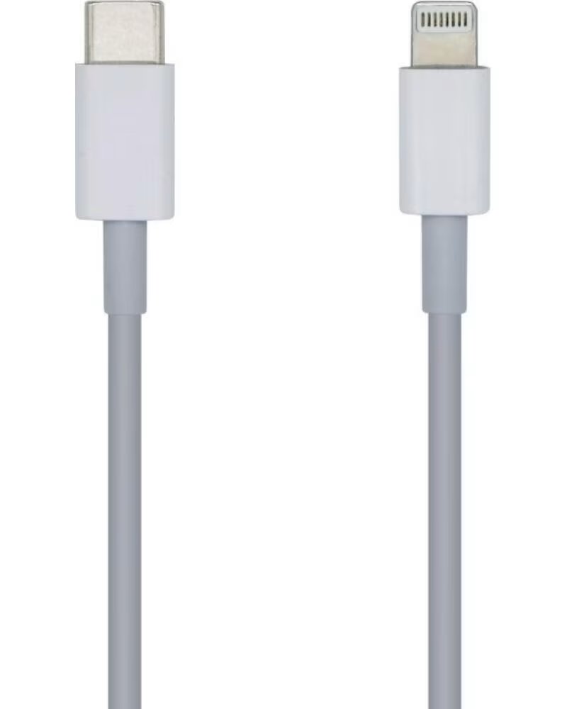 AISENS Cable USB 2 0 Tipo-C Lightning A102-0441- Lightning Macho - USB Tipo-C Macho- 480Mbps- 20cm- Blanco