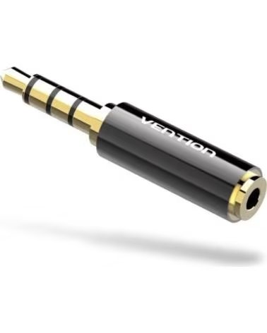 VENTION Adaptador Jack BFBB0- Jack 3 5 Macho - Jack 2 5 Hembra- Negro