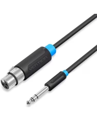 VENTION Cable Estereo BBEBI- Jack 6 5 Macho - XLR Hembra- 3m- Negro