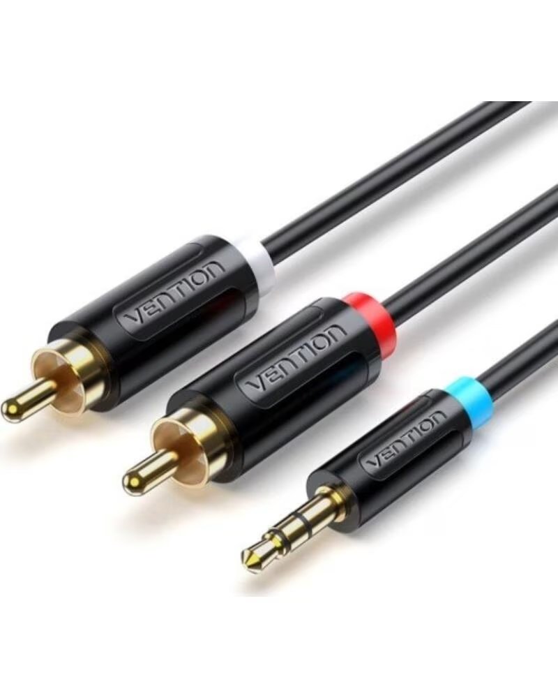 VENTION Cable Estereo BCLBG- Jack 3 5 Macho - 2x RCA Macho- 1 5m- Negro