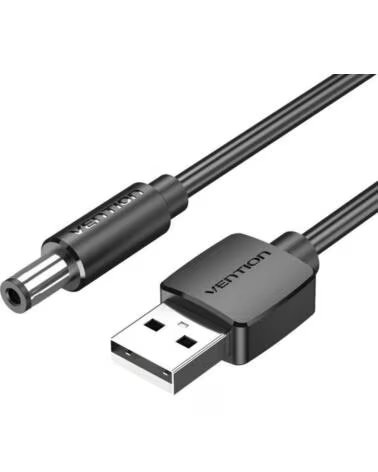 VENTION Cable Alimentacion CEYBD- USB-A Macho - DC 5 5mm Macho- 50cm- Negro