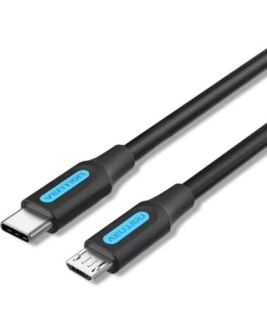 VENTION Cable USB 2 0 Tipo-C COVBD- USB Tipo-C Macho - MicroUSB Macho- 480Mbps- 50cm- Negro