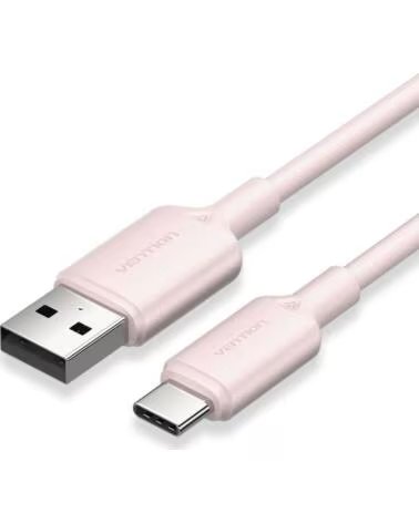 VENTION Cable USB 2 0 Tipo-C CTQPH- USB Tipo-C Macho - USB Macho- Hasta 60W- 480Mbps- 2m- Rosa