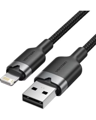 VENTION Cable USB Lightning LANBF- USB Macho - Lightning Macho- 480Mbps- 1m- Negro
