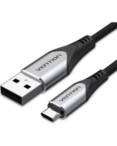 VENTION Cable USB 2 0 COCHD- USB Macho - MicroUSB Macho- 480Mbps- 50cm- Negro