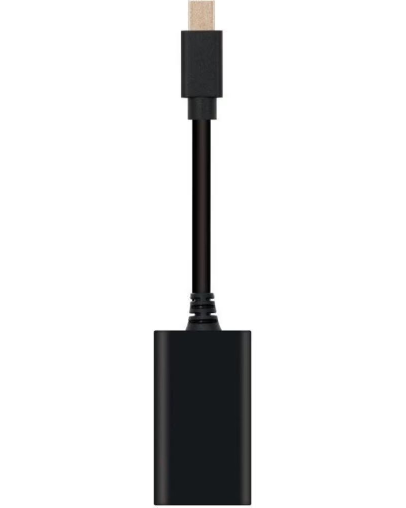 NANO CABLE Conversor Nanocable 10 16 0102- Mini DisplayPort Macho - HDMI Hembra- 15cm- Negro