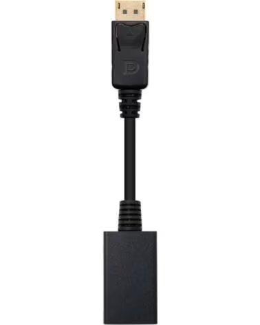 NANO CABLE Conversor Nanocable 10 16 0502- DisplayPort Macho - HDMI Hembra- 15cm- Negro