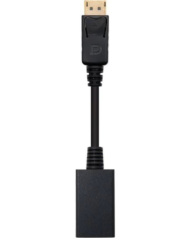 NANO CABLE Conversor Nanocable 10 16 0502- DisplayPort Macho - HDMI Hembra- 15cm- Negro