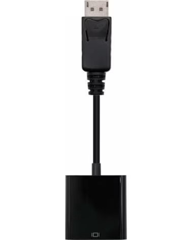 NANO CABLE NANOCABLE CONVERSOR DISPLAYPORT MACHO PARA VGA FÊMEA 15CM PRETO 10160602