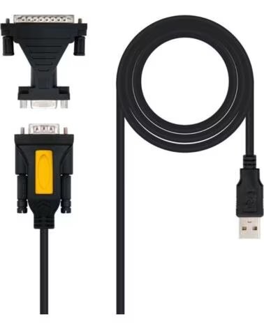 NANO CABLE Cable Conversor impresora Nanocable 10 03 0002- USB Macho - DB9 Macho- DB25 Macho