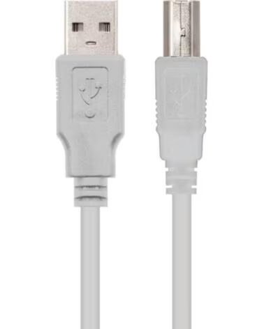 NANO CABLE Cable USB 2 0 Impresora Nanocable 10 01 0104- USB Tipo-B Macho - USB Macho- 3m- Beige