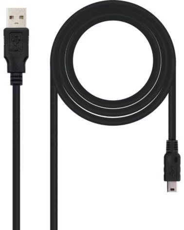 NANO CABLE Cable USB 2 0 Nanocable 10 01 0400- USB Macho - MiniUSB Macho- 50cm- Negro