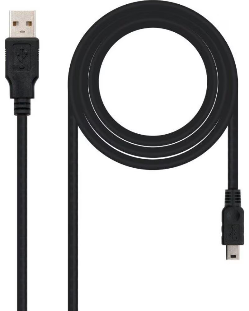 NANO CABLE Cable USB 2 0 Nanocable 10 01 0400- USB Macho - MiniUSB Macho- 50cm- Negro
