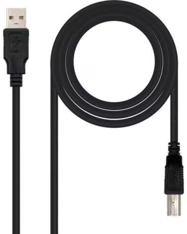 NANO CABLE Cable USB 2 0 Impresora Nanocable 10 01 0104-BK- USB Tipo-B Macho - USB Macho- 3m- Negro