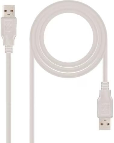 NANO CABLE Cable USB 2 0 Nanocable 10 01 0302- USB Macho - USB Macho- 1m- Beige