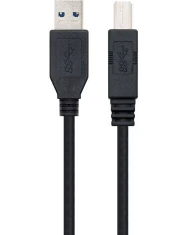 NANO CABLE Cable USB 3 0 Impresora Nanocable 10 01 0802-BK- USB Tipo-B Macho - USB Macho- 2m- Negro