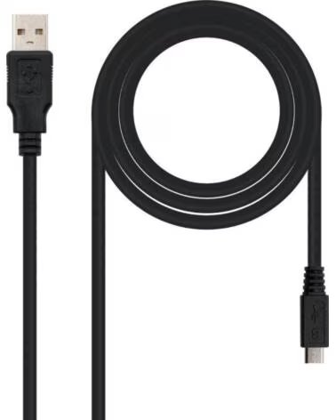 NANO CABLE Cable USB 2 0 Nanocable 10 01 0500- USB Macho - MicroUSB Macho- 80cm- Negro