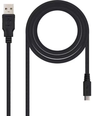 NANO CABLE Cable USB 2 0 Nanocable 10 01 0501- USB Macho - MicroUSB Macho- 1 8m- Negro