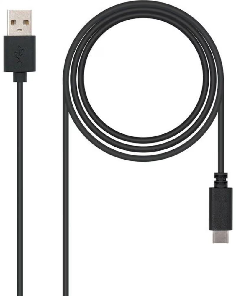 NANO CABLE Cable USB 2 0 Nanocable 10 01 2101- USB Tipo-C Macho - USB Macho- 480Mbps- 1m- Negro