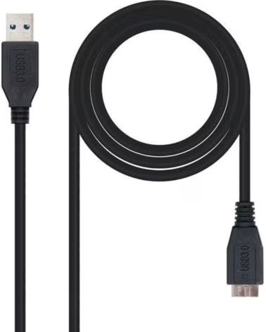 NANO CABLE Cable USB 3 0 Nanocable 10 01 1101-BK- USB Macho - MicroUSB Macho- 1m- Negro
