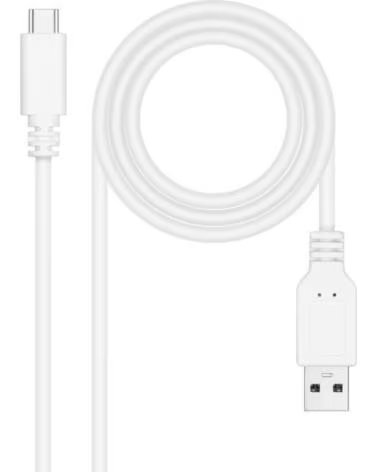 NANO CABLE Cable USB 2 0 Nanocable 10 01 2101-L150-W- USB Tipo-C Macho - USB Macho- 480Mbps- 1 5m- Blanco