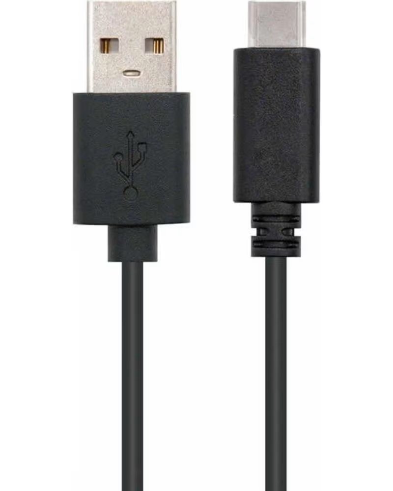 NANO CABLE Cable USB 2 0 Nanocable 10 01 2102- USB Tipo-C Macho - USB Macho- 480Mbps- 2m- Negro