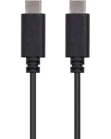 NANO CABLE Cable USB 2 0 Tipo-C Nanocable 10 01 2301- USB Tipo-C Macho - USB Tipo-C Macho- 480Mbps- 1m- Negro