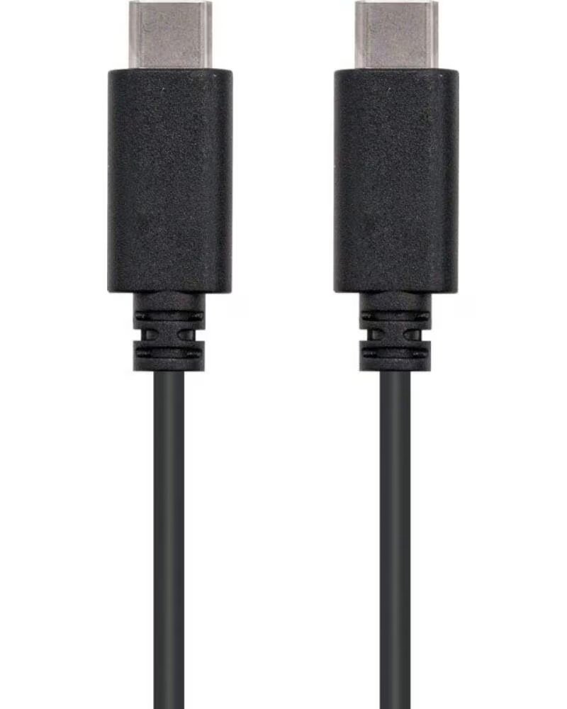 NANO CABLE Cable USB 2 0 Tipo-C Nanocable 10 01 2301- USB Tipo-C Macho - USB Tipo-C Macho- 480Mbps- 1m- Negro