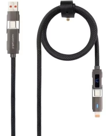 NANO CABLE Cable USB 2 0 Tipo-C Nanocable 10 01 2501- USB Tipo-C Macho USB Macho - USB Tipo-C Macho Lightning Macho- Hasta 27W- 