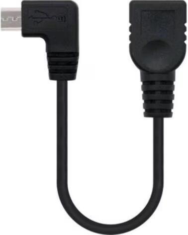 NANO CABLE Cable USB 2 0 Nanocable 10 01 3600- MicroUSB Macho - USB Hembra- 15cm- Negro