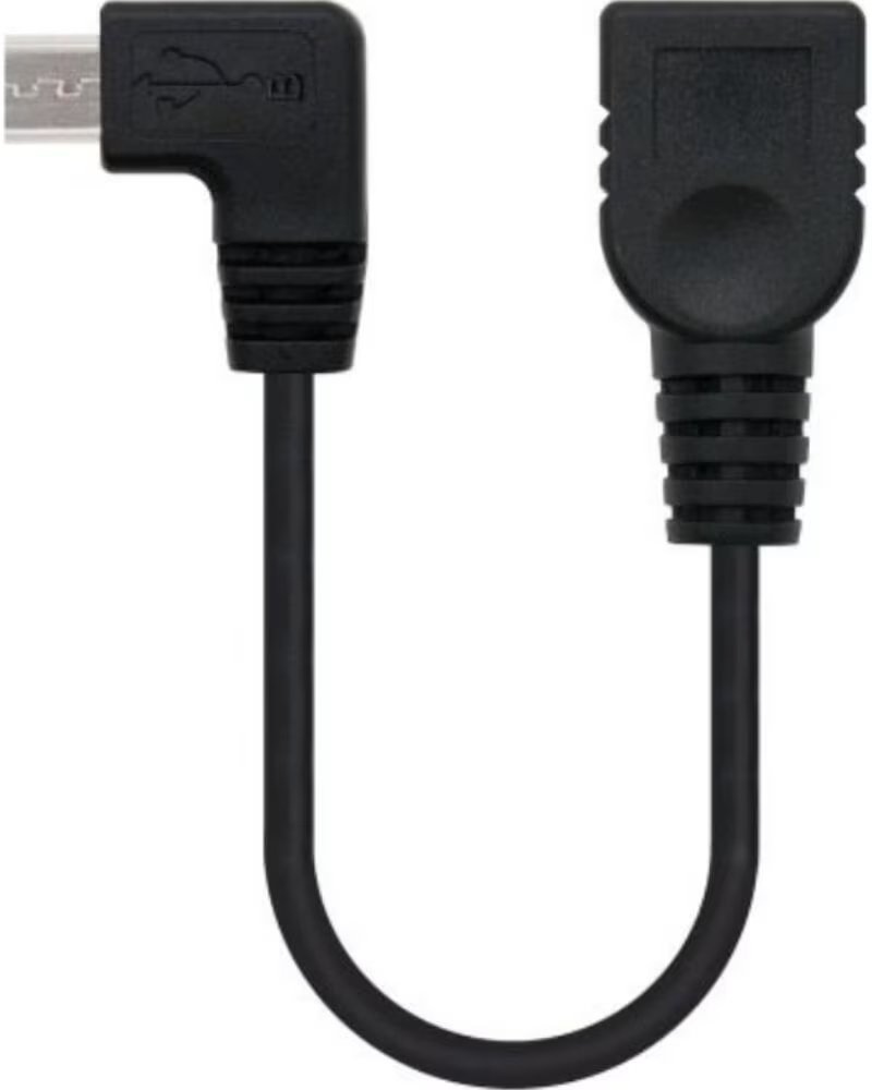 NANO CABLE Cable USB 2 0 Nanocable 10 01 3600- MicroUSB Macho - USB Hembra- 15cm- Negro