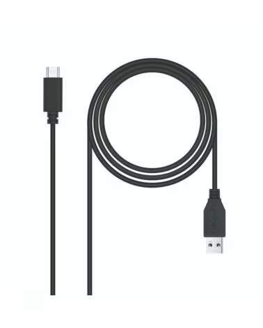 NANO CABLE Cable USB 3 1 Tipo-C Nanocable 10 01 4001-L150- USB Tipo-C Macho - USB Macho- 10Gbps- 1 5m- Negro