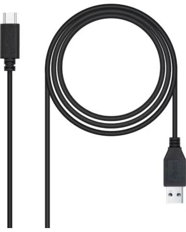 NANO CABLE Cable USB 3 1 Tipo-C Nanocable 10 01 4002- USB Tipo-C Macho - USB Macho- 10Gbps- 2m- Negro