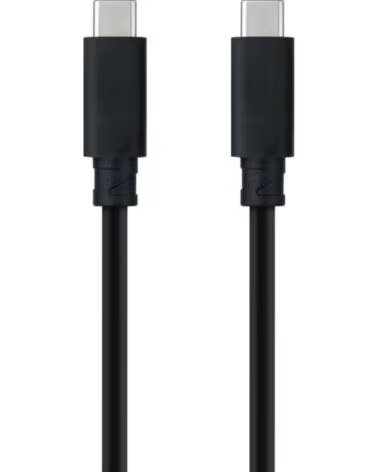 NANO CABLE Cable USB 3 1 Tipo-C Nanocable 10 01 4101-L150- USB Tipo-C Macho - USB Tipo-C Macho- Hasta 100W- 10Gbps- 1 5m- Negro
