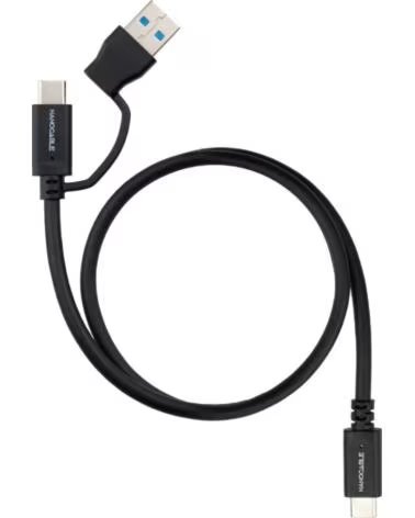 NANO CABLE Cable USB 3 2 Tipo-C Nanocable 10 01 4801- USB Tipo-C Macho- USB Macho - USB Tipo-C Macho- Hasta 60W- 10Gbps- 1m- Neg