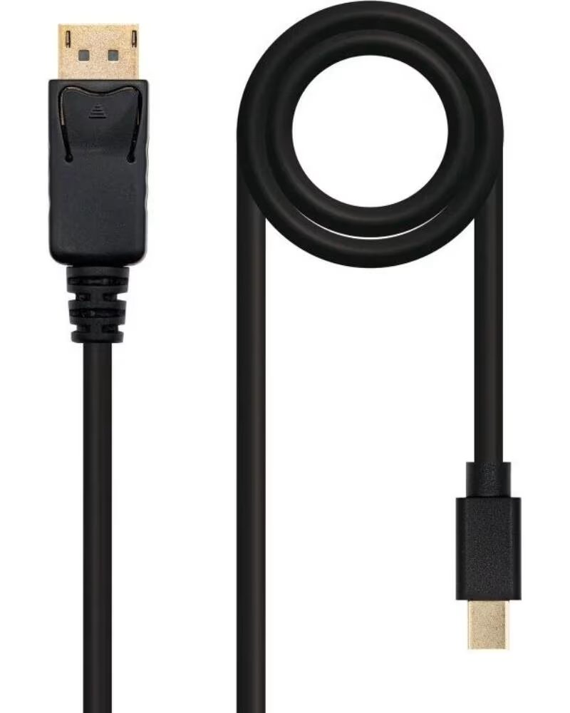 NANO CABLE Cable Mini DisplayPort 1 2 4K Nanocable 10 15 2402- Mini DisplayPort Macho - DisplayPort Macho- 2m- Negro