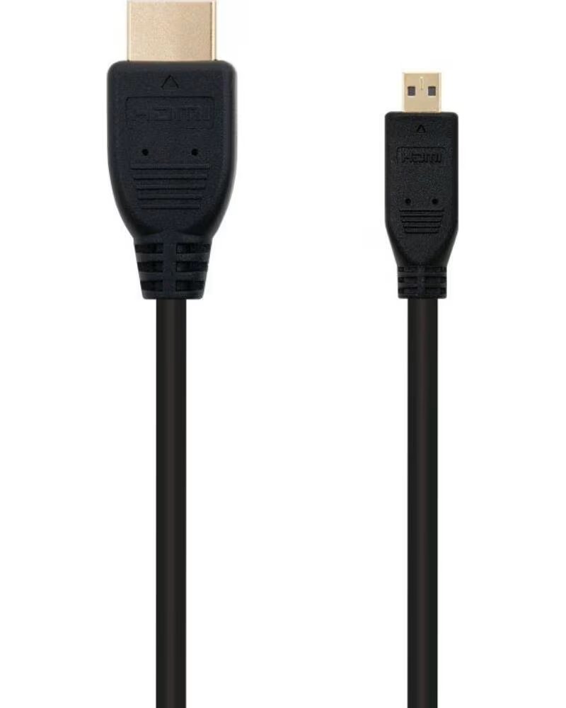 NANO CABLE Cable Micro HDMI Nanocable 10 15 3502- HDMI Macho - Micro HDMI Macho- 1 8m- Negro