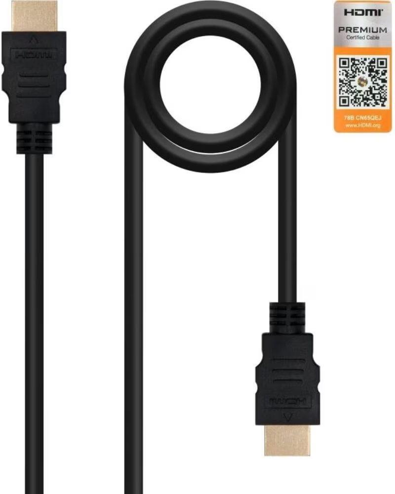 NANO CABLE Cable HDMI 2 0 4K Nanocable 10 15 3603- HDMI Macho - HDMI Macho- 3m- Certificado- Negro