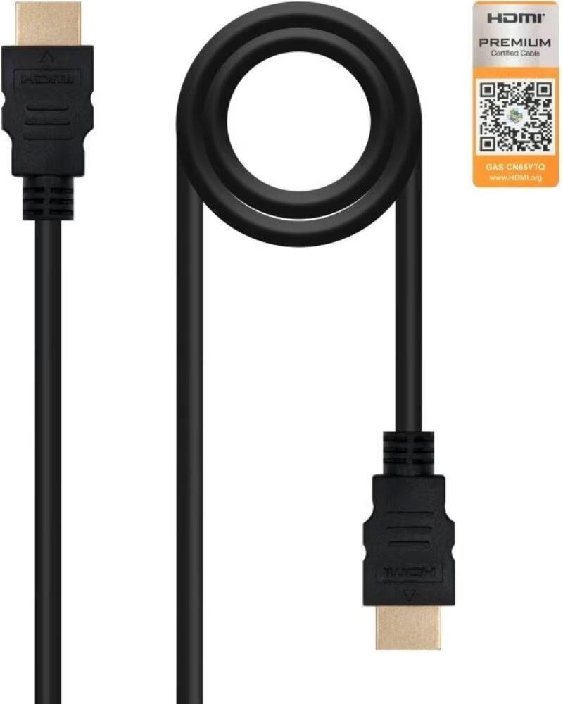 NANO CABLE Cable HDMI 2 0 4K Nanocable 10 15 3601-L150- HDMI Macho - HDMI Macho- 1 5m- Certificado- Negro