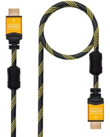 NANO CABLE Cable HDMI 2 0 4K Nanocable 10 15 1602- HDMI Macho - HDMI Macho- 1 5m- Negro- Naranja