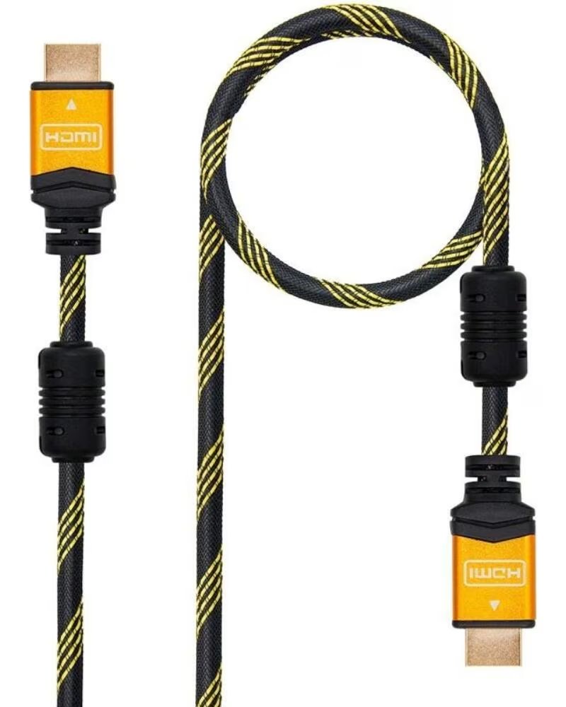 NANO CABLE Cable HDMI 2 0 4K Nanocable 10 15 1602- HDMI Macho - HDMI Macho- 1 5m- Negro- Naranja