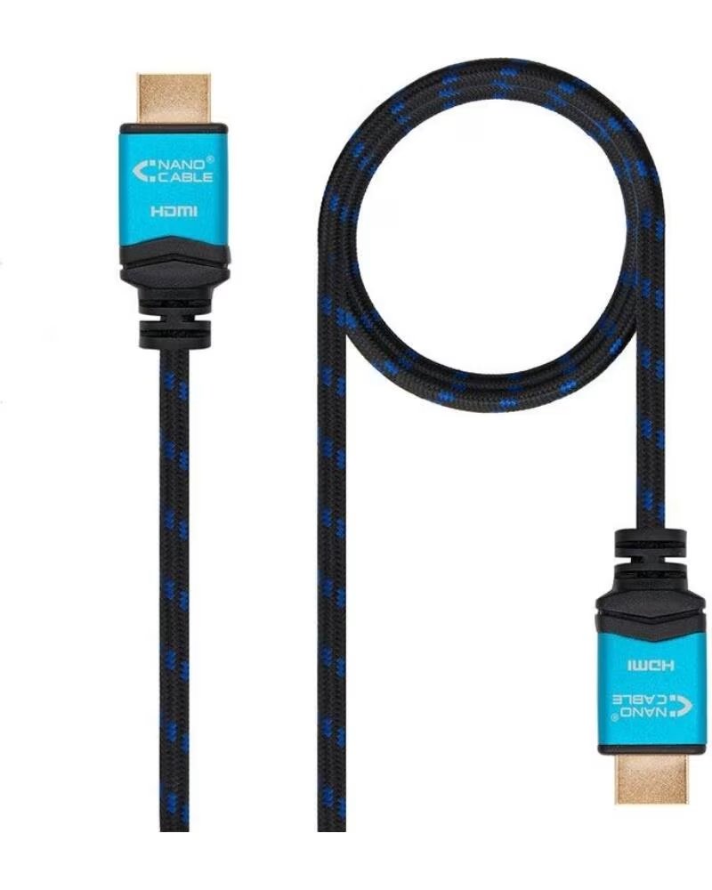 NANO CABLE Cable HDMI 2 0 4K Nanocable 10 15 3710- HDMI Macho - HDMI Macho- 10m- Negro- Azul