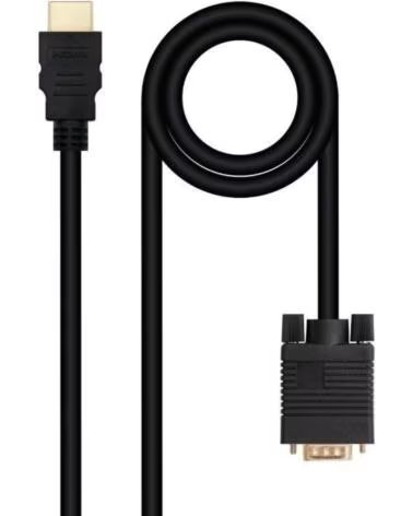 NANO CABLE Cable Conversor Nanocable 10 15 4348- HDMI Macho - VGA Macho- 1 8m- Negro