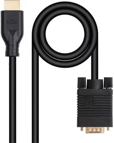 NANO CABLE Cable Conversor Nanocable 10 15 4602- VGA Macho - HDMI 8K Macho- 1 8m- Negro