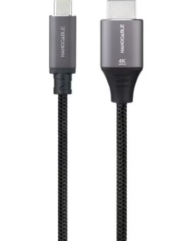 NANO CABLE Cable Conversor Nanocable 10 15 5262- USB Tipo-C Macho - HDMI Macho- 1 8m- Negro