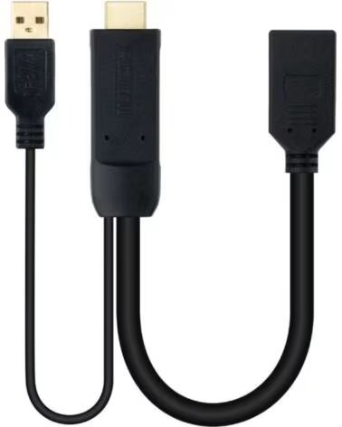 NANO CABLE Cable Conversor Nanocable 10 16 0205- HDMI Macho - DisplayPort Hembra- 20cm- Negro