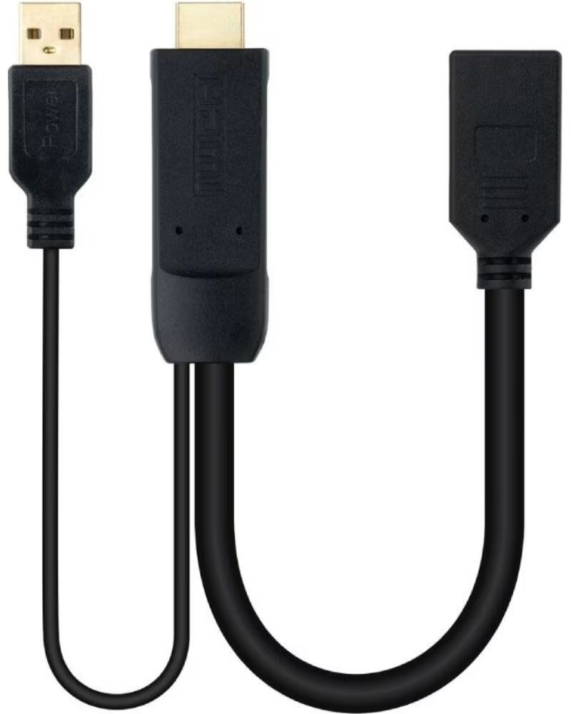 NANO CABLE Cable Conversor Nanocable 10 16 0205- HDMI Macho - DisplayPort Hembra- 20cm- Negro