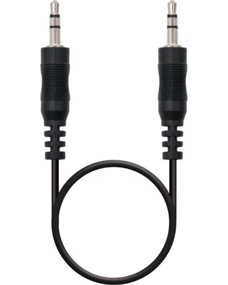 NANO CABLE Cable Estereo Nanocable 10 24 0100- Jack 3 5 Macho - Jack 3 5 Macho- 30cm- Negro