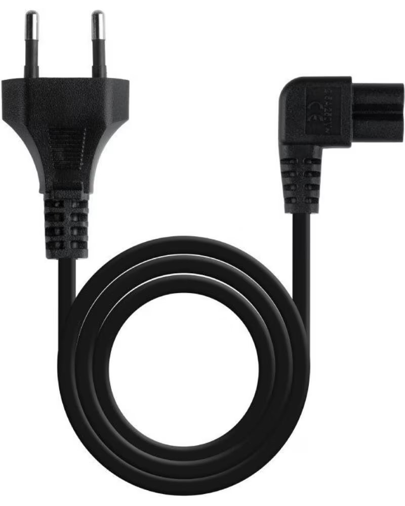NANO CABLE Cable Alimentacion Acodado Nanocable 10 22 0503- CEE7-16 Macho - C7 Hembra- 3m- Negro